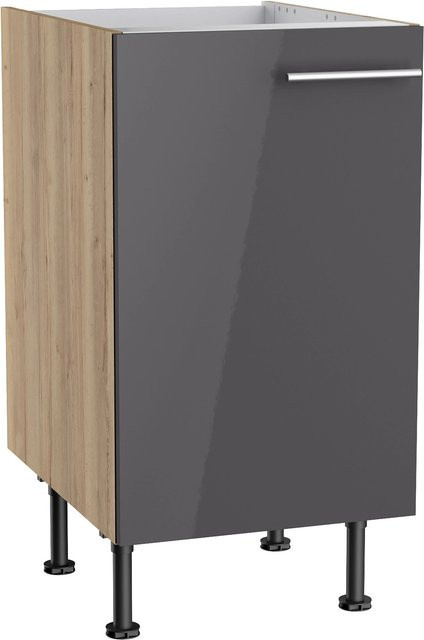 Optifit Küchen-Spülenunterschrank Jonte in Anthrazit und Wildeiche, B/T/H: 45 x 58,4 x 87 cm - Bild 1