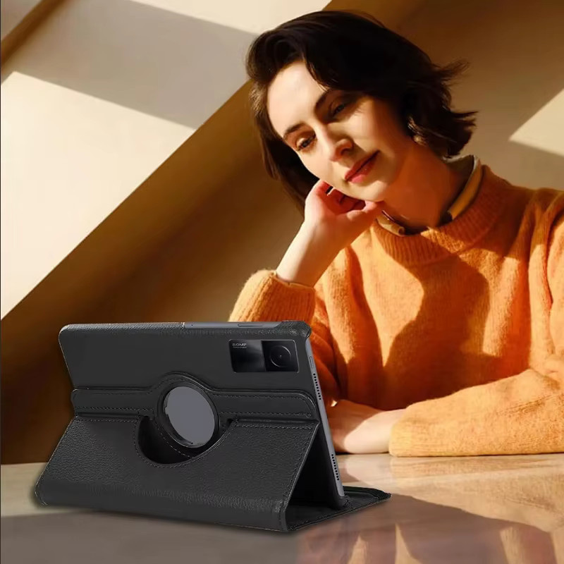 Xiaomi Redmi Pad SE 11 Zoll Schutzhülle mit 360 Grad rotierbarem Ständer und Auto Sleep Wake Funktion in Rot und Schwarz - Bild 6