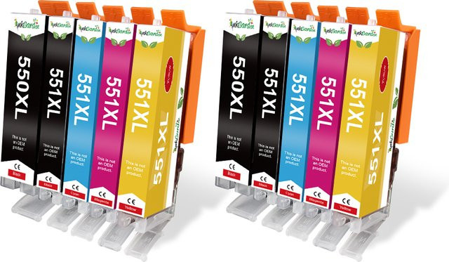 Canon 550XL Tintenpatronen Set für PIXMA Drucker, kompatibel mit IP7250, MG5450, MX925, MG5550, MG6450, MG5650, MX725 (Schwarz und Mehrfarbig) - Bild 1