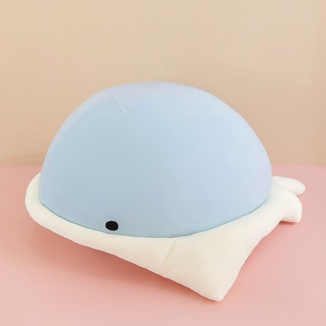 Wucifang Bags Kawaii Mantarochen Plüschtier, blau, 40cm - Bild 1