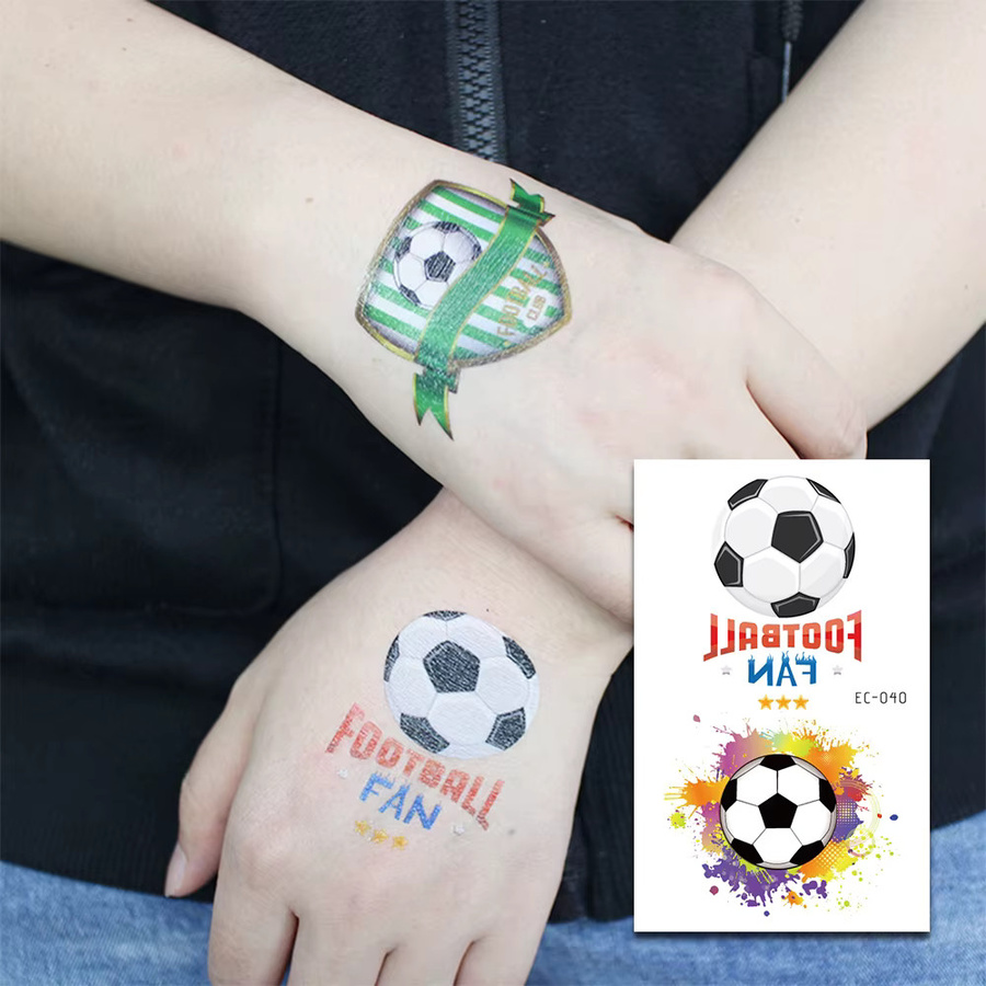 ROCOOART Temporäre Tattoos Fußball, 12 Stück, Kinder - Bild 2