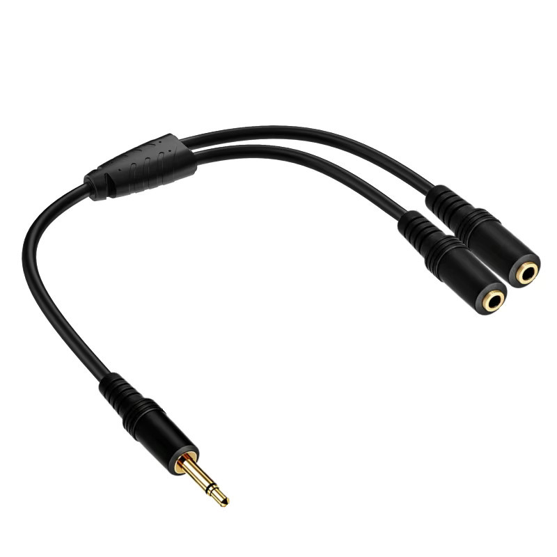 BSN Audio-Y-Splitter-Kabel Schwarz: 3,5-mm-TS-Mono-Stecker auf Dual-3,5-mm-Mono-Buchse Audio-Verlängerungskabel für Lautsprecher, Mixer und Kopfhörer - Bild 2
