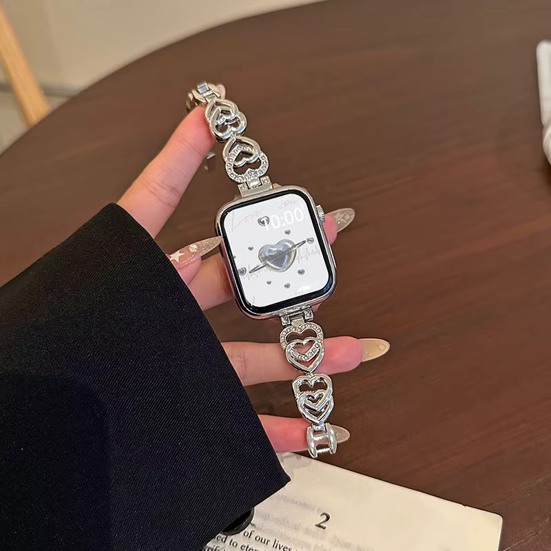 JBAILI Uhrenarmband Edelstahl, Silber, Zirkonia, Damen - Bild 2