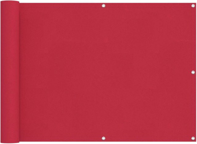vidaXL Balkonsichtschutz aus PU-beschichtetem Oxford-Textil in Bordeauxrot mit Aluminiumgestänge, Breite: 75 cm, Höhe: 1000 cm - Bild 1