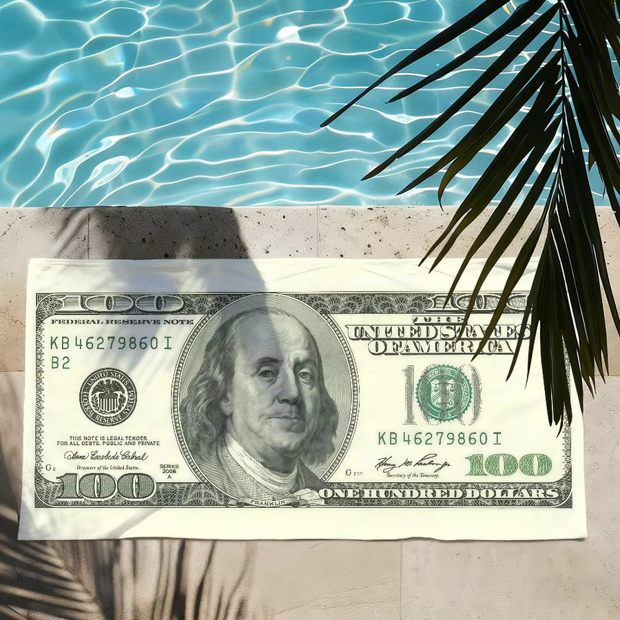 Franklin Money Towel schnell trocknendes Strandtuch für Schwimmbad, Camping, Yoga und Fitness in Multicolour - Bild 3