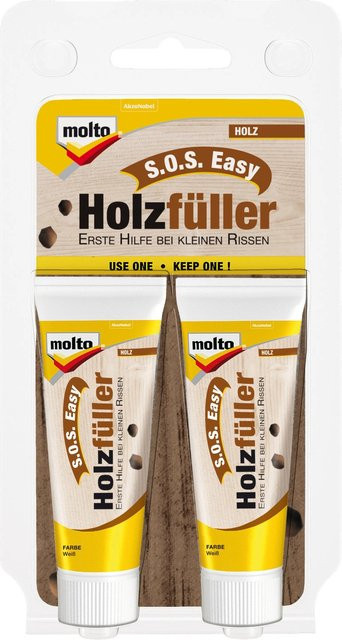 Molto S.O.S. Easy Holzfüller Weiss 2 x 20 ml - Bild 1