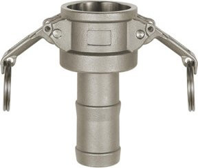 Riegler Kamlok-Schnellkupplungsdose Typ C ES LW 32 für Stecker Ø 46 aus Edelstahl in Silber - Bild 1