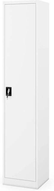 Jan Nowak Aktenschrank ALEX mit Schloss und verstellbaren Regalböden, Weiß, H: 220 cm, B: 45 cm, T: 40 cm - Bild 1