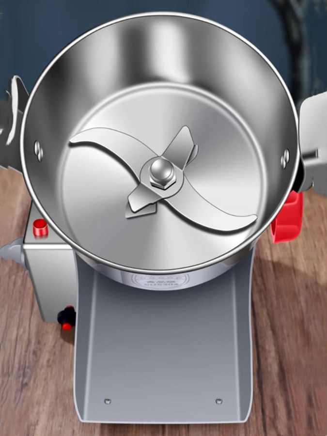 SUSWEETLIFE Getreidemühle aus Edelstahl in Silber für Kaffee, Gewürze, Kräuter und Trockenfutter, 220V Mahlmaschine für den Heimgebrauch - Bild 6