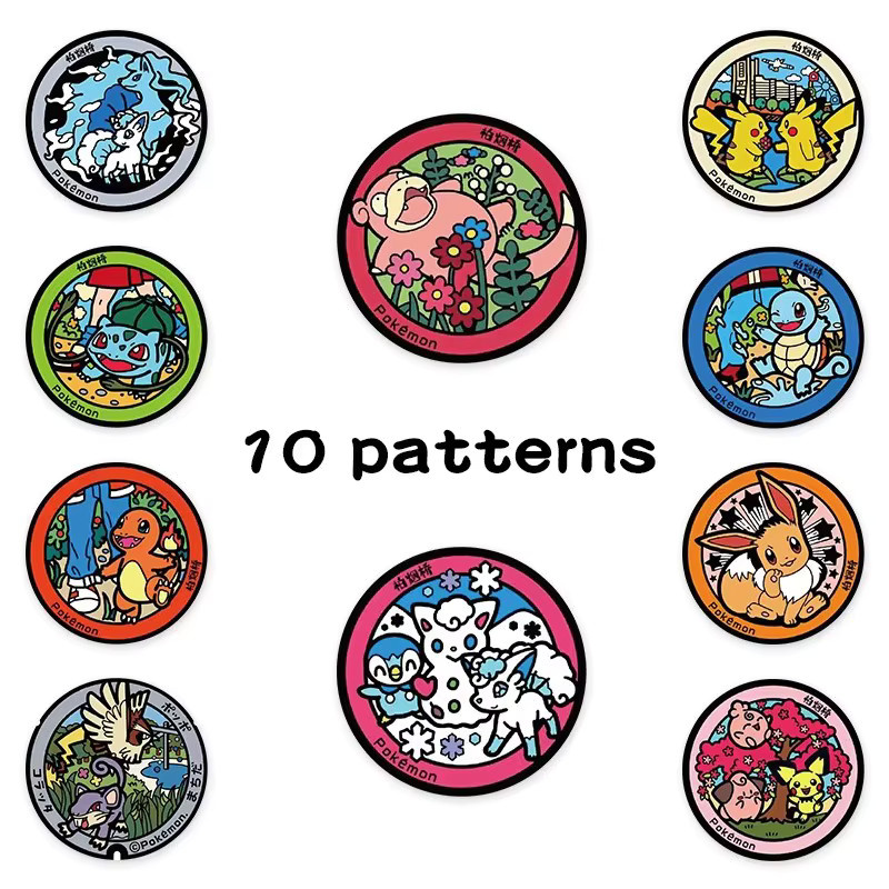 Bandai Pokemon Cartoon Runde Karten-Siegelaufkleber aus PVC, 500 Stück pro Rolle, Mehrfarbig - Bild 4