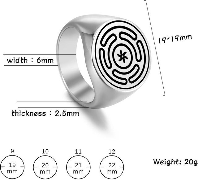 LIKGREAT Ring, Edelstahl, Weiß, Damen - Bild 1