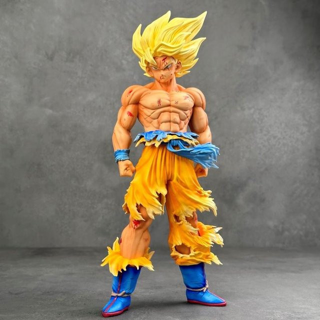 Yiran toy 1 Dragon Ball Z Son Goku Actionfiguren mit LED-Basis und austauschbaren Köpfen - Bild 1