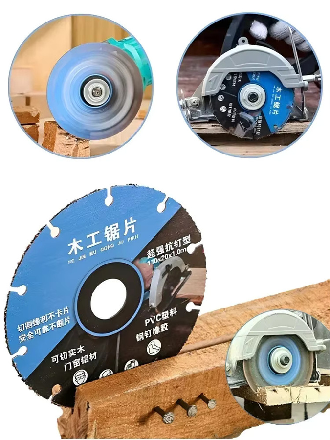 YIAEEY Holztrennscheibe kreisförmig blau, ultradünnes Sägeblatt mit 110 mm Durchmesser für Holz, PVC, Stahl und Gummi - Bild 7