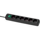 Brennenstuhl Eco-Line 6-fach Steckdosenleiste in Schwarz mit 1,5 m Kabel und 45-Grad-Anordnung, L 360 x B 90 x T 65 mm - Bild 3