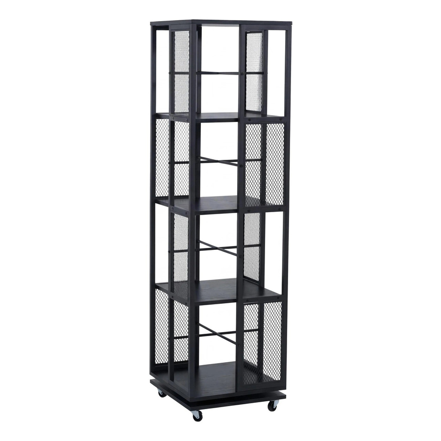MCW Bücherregal P13 Industrial Design aus Metall und Melamin, schwarz, H x B x T: 147 x 40 x 40 cm - Bild 3