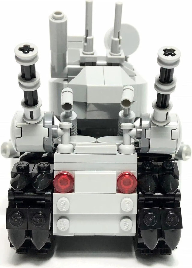 MOCBUILDING Super Tank Modell MOC DIY Baustein Set aus Kunststoff in Grau - Bild 3
