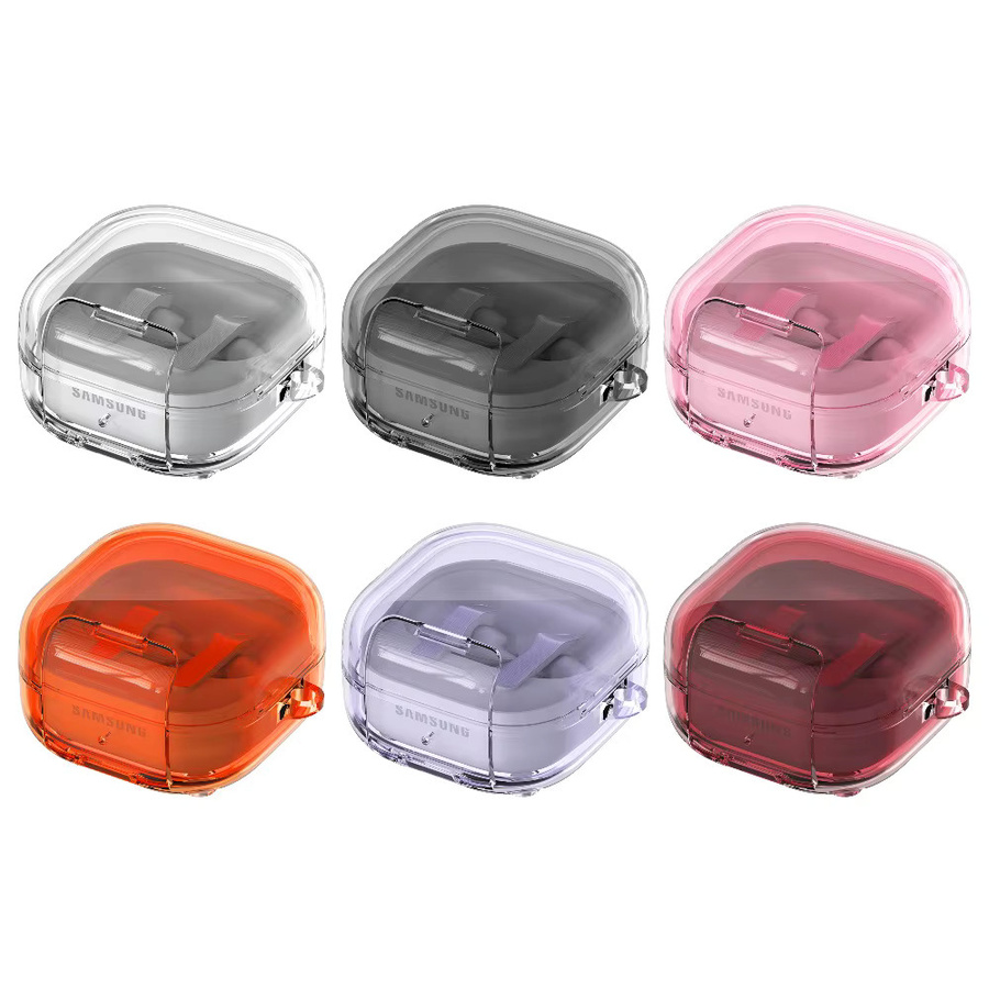 Transparente Samsung Galaxy Buds 4 Pro Schutzhülle aus PC und TPU mit Anti-Drop-Verschluss und Halterung - Bild 4