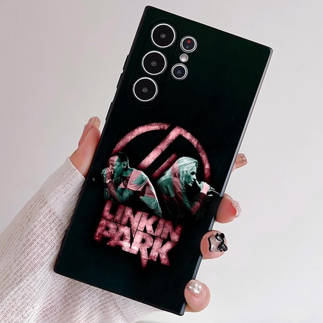 Band L-Linkin P-Park Handyhülle aus weichem TPU für Samsung Galaxy S22 Ultra in Schwarz - Bild 1