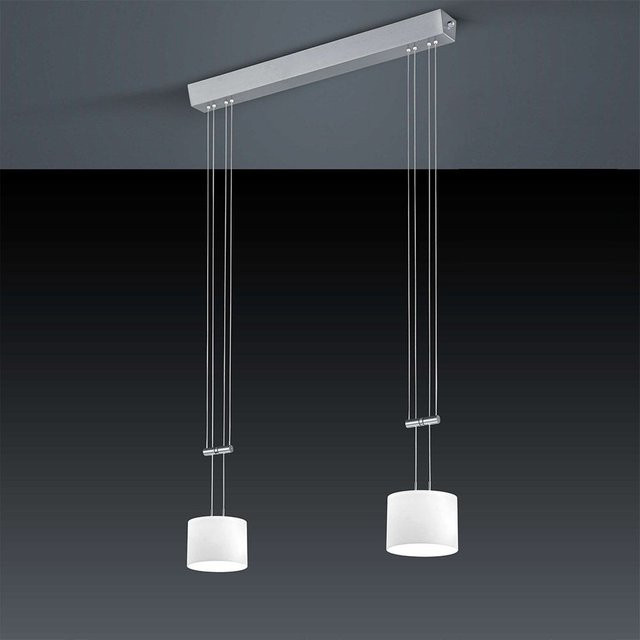 Bankamp Grazia 2136 LED-Pendelleuchte 2-flammig in Nickel matt und Chrom mit Glas und dimmbarer Funktion - Bild 1