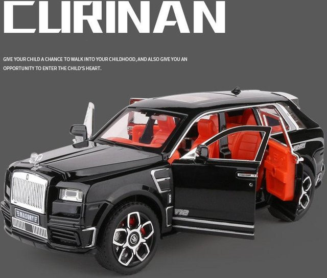 Linyi toy car Rolls Royce Cullinan Masory Suv, Modellauto, 1:24, Metall, mit Licht und Sound, ab 18 Jahren - Bild 1