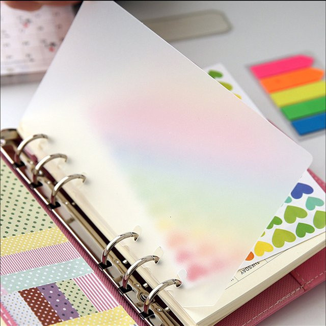 Coliky Universal Loseblatt Teiler und Schallwand aus PP, Transparent Matt, passend für A5 A6 A7 B5 A4 Notebooks - Bild 1