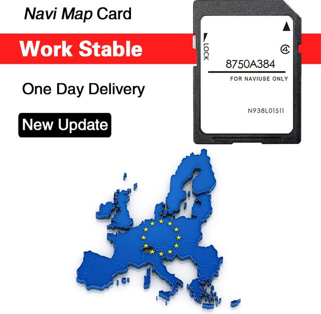 NAVINESA SD-Navigationskarte für Mitsubishi Outlander Pajero ASX Lancer mit aktualisierter EU UK Karte MMCS 8750A384 GPS W11 W12 - Bild 1