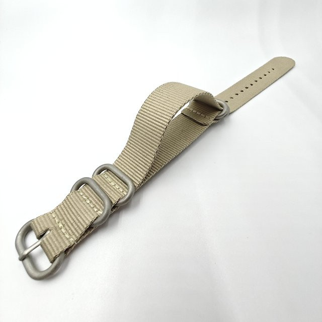 Eelhoe Uhrenarmband Nylon gewebtes Canvas, NATO, khaki, Unisex - Bild 1
