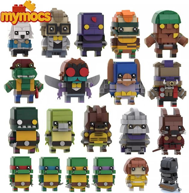 Mymocs Schildkröte Ziegel Kopf Sets, Bausteine, Puppen - Bild 1