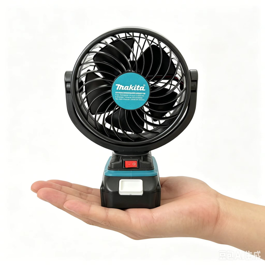 Makita 18V Akku Tischventilator in Grün und Schwarz mit einstellbarer Windgeschwindigkeit und USB-C-Anschluss, Durchmesser: 12,7 cm - Bild 2