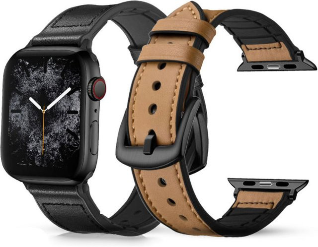 TINUORA Uhrenarmband Leder, Silikon, Herren - Bild 1