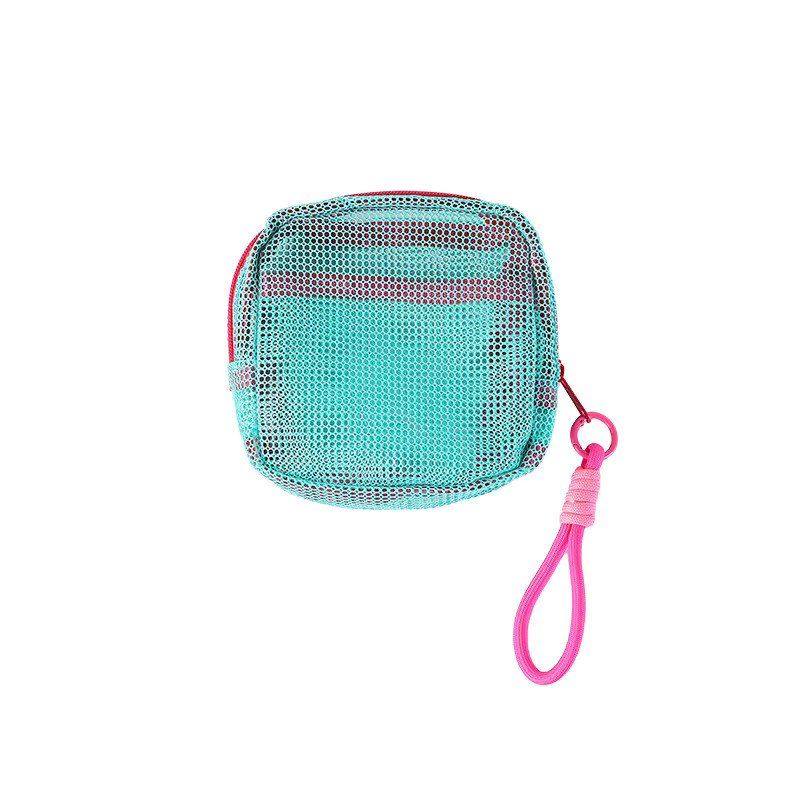 YOCITY Make-up-Tasche aus Netzstoff in Gelb, tragbare Kosmetik-Aufbewahrungstasche mit Reißverschluss für unterwegs - Bild 3