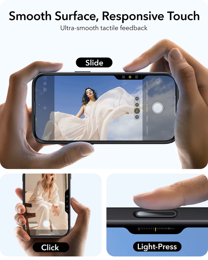 ESR MagSafe Handyhülle mit Standfunktion für iPhone 17, iPhone 16 Pro Max und 17 Air, kompatibel mit der Kamera-Steuertaste, transparent oder schwarz - Bild 4