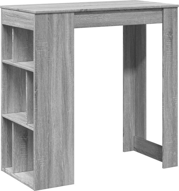 vidaXL Bartisch mit Regal in Grau Sonoma aus Holzwerkstoff, B/T/H: 102 x 50 x 103,5 cm - Bild 1