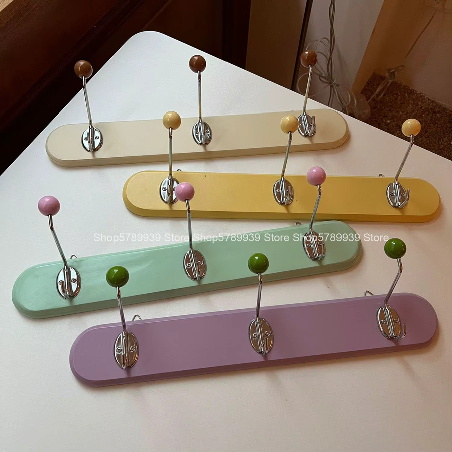 Multifunktionaler selbstklebender Wandhaken aus Holz für Wohnzimmer und Schlafzimmer zur Aufbewahrung von Mänteln und Schlüsseln - Bild 2