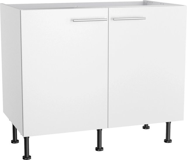 Optifit Küchen-Spülenunterschrank Bengt in Weiß mit mattem Feinstruktur-Finish, B/T/H: 100 x 58,4 x 87 cm - Bild 1