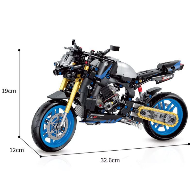 M MENBIS City Motorrad Modellbausatz, Rennfahrzeug, 1:8, 580 Teile - Bild 3