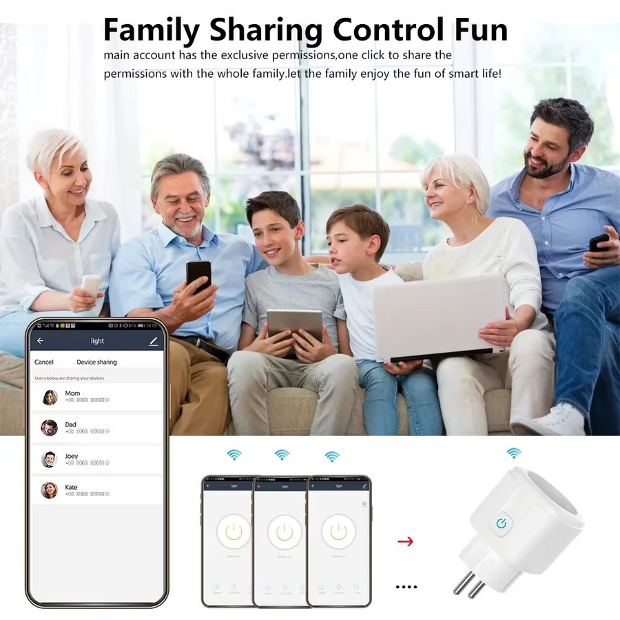 Shine-tale Intelligenter EU-Stecker mit WLAN oder Zigbee3.0 in Weiß mit Energieüberwachung und Timer-Funktion für Tuya, Alexa, Google Home und Smart Life - Bild 4