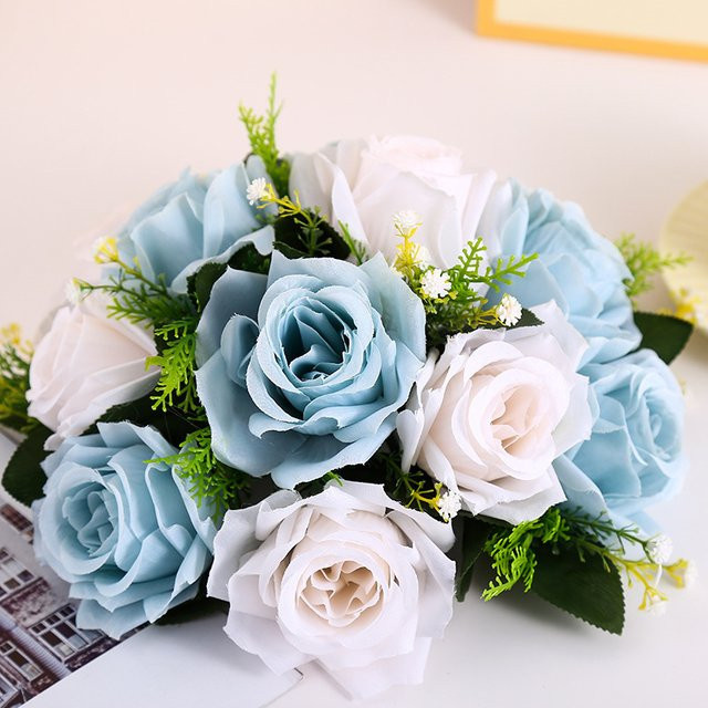 Uflower Künstlicher Rosen-Blumenball in Mehrfarbig, Durchmesser: 28 cm, Realistisches Blumenarrangement für Hochzeit, Party und Heimdekoration - Bild 1