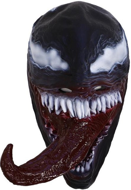 Marvel Venom Cosplay Kostüm, Jumpsuit-Design mit Headgear, Grau - Bild 1