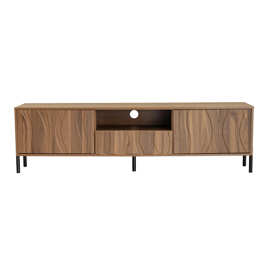 okwish TV-Schrank modern mit Türen und Stauraum für dein Wohnzimmer, Natur/Braun, B/T/H: 160 x 35 x 46 cm - Bild 2