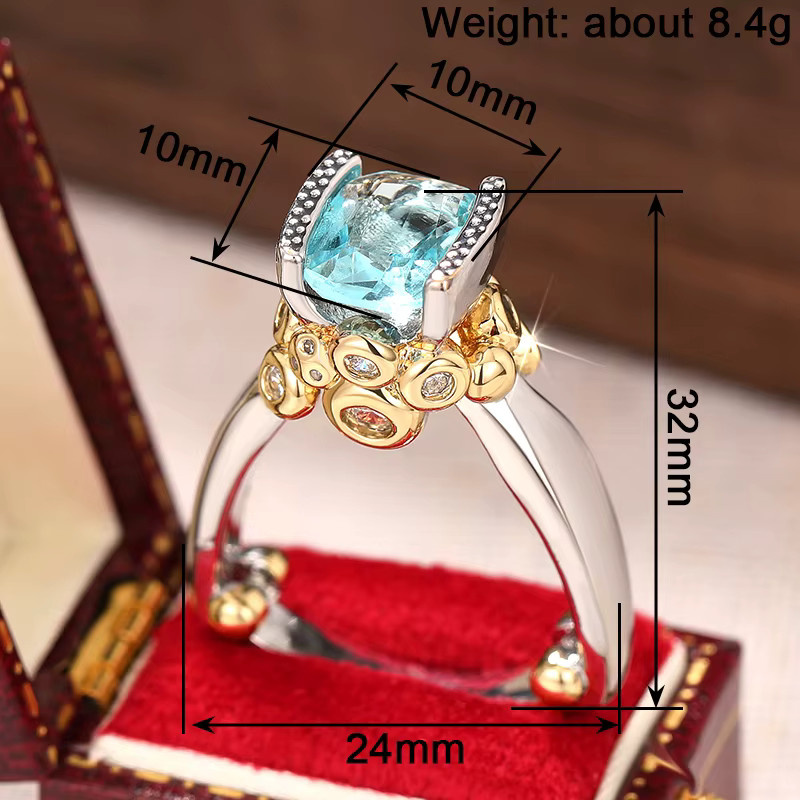 Huitan Damenring, Bicolor, Zirkonia, Damen - Bild 5
