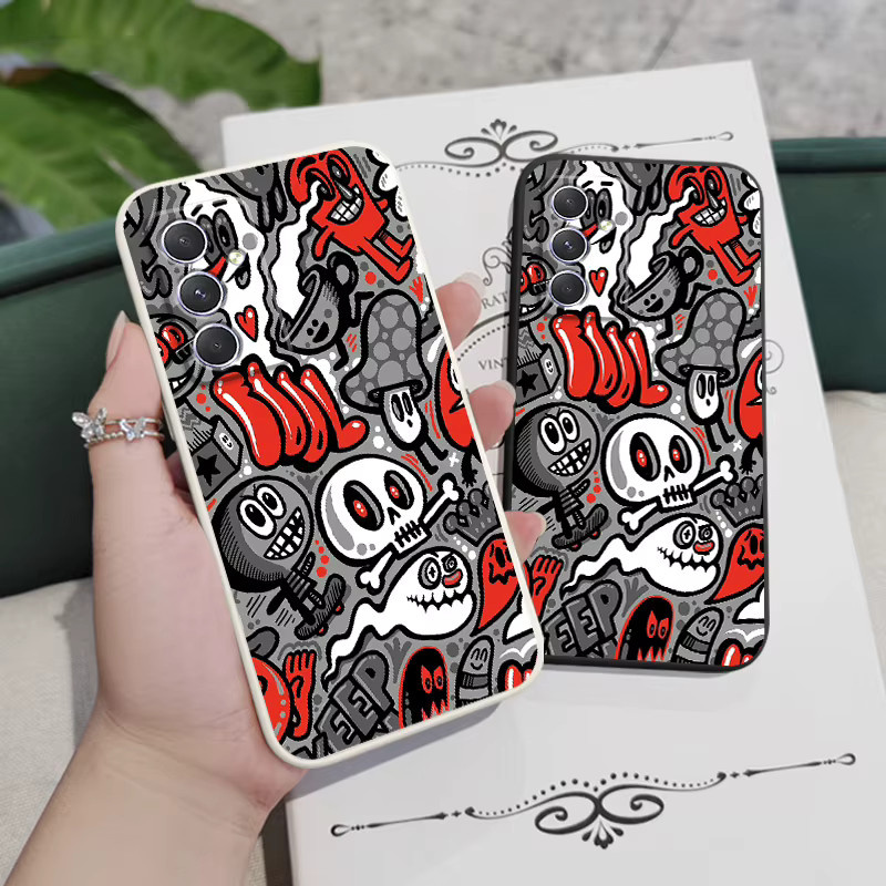 Ghost Skull Handyhülle für Samsung Galaxy A-Serie in Green Multicolour (kompatibel mit 4G und 5G Modellen) - Bild 5
