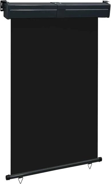 Furnicato Balkon-Seitenmarkise aus Polyester in Schwarz, B: 125 cm, H: 250 cm - Bild 1