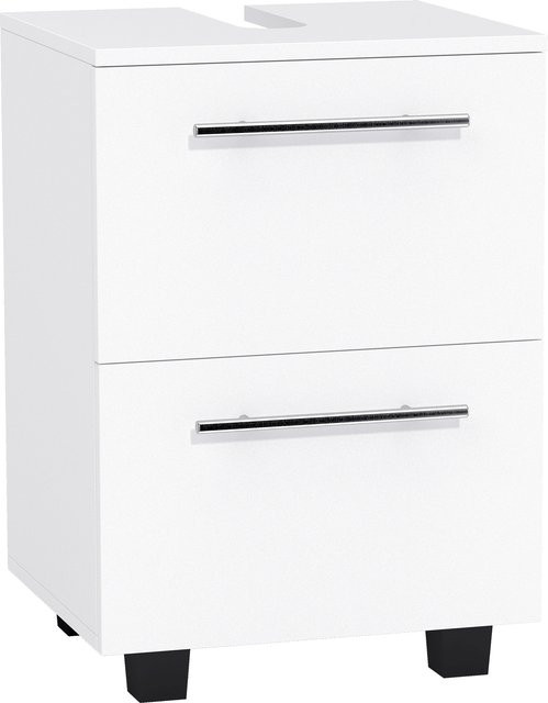 HOMCOM Waschbeckenunterschrank mit Schrankfach und Schublade, Weiß, B/T/H: 41,5 x 35,5 x 59 cm - Bild 1