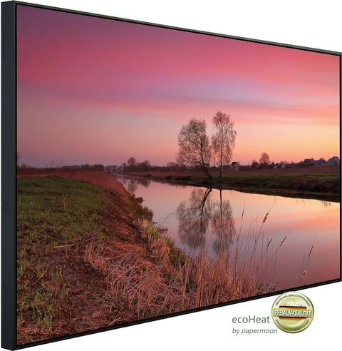 papermoon Infrarotheizung EcoHeat Fluss durch Feld in Bunt mit Matt-Effekt, App-Steuerung und Überhitzungsschutz - Bild 1