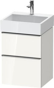 Duravit Waschtischunterschrank D-Neo in Weiß Hochglanz, Wandmontage mit Tür und Auszug, B/T/H: 62,5 x 44,2 x 48,4 cm - Bild 1
