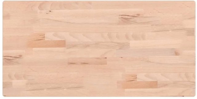 vidaXL Tischplatte aus Massivholz Buche, rechteckig, Braun, B/T/H: 80 x 40 x 2,5 cm - Bild 1
