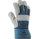 Schutzhandschuhe uvex top grade 8300 aus Rindspaltleder und Baumwolle mit Gelenk- und Knöchelschutz, Farbe Blau, 10 Paar, Größe 9, EN 388: 4144 X - Bild 2