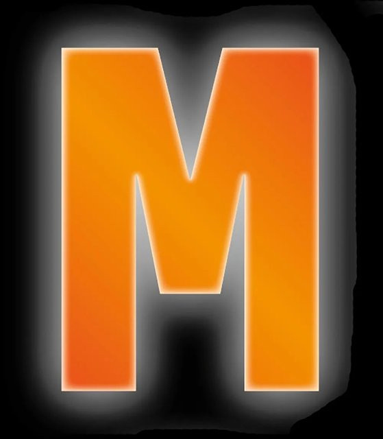 Conacord Klebebuchstabe M Reflektierend in Orange, Höhe: 8 cm - Bild 1