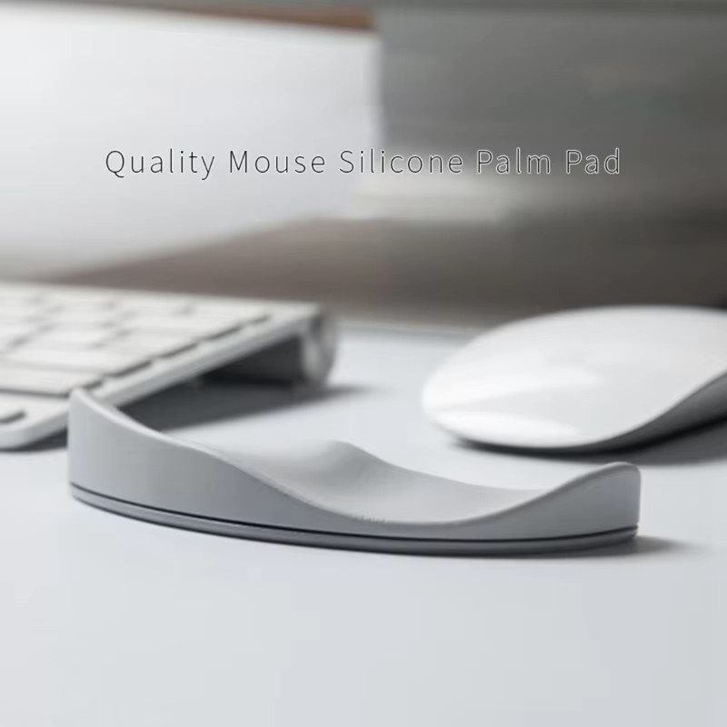 Maus-Handgelenkauflage aus Silikon in Grau mit weicher Polsterung für Büro, Computer und Gaming - Bild 3